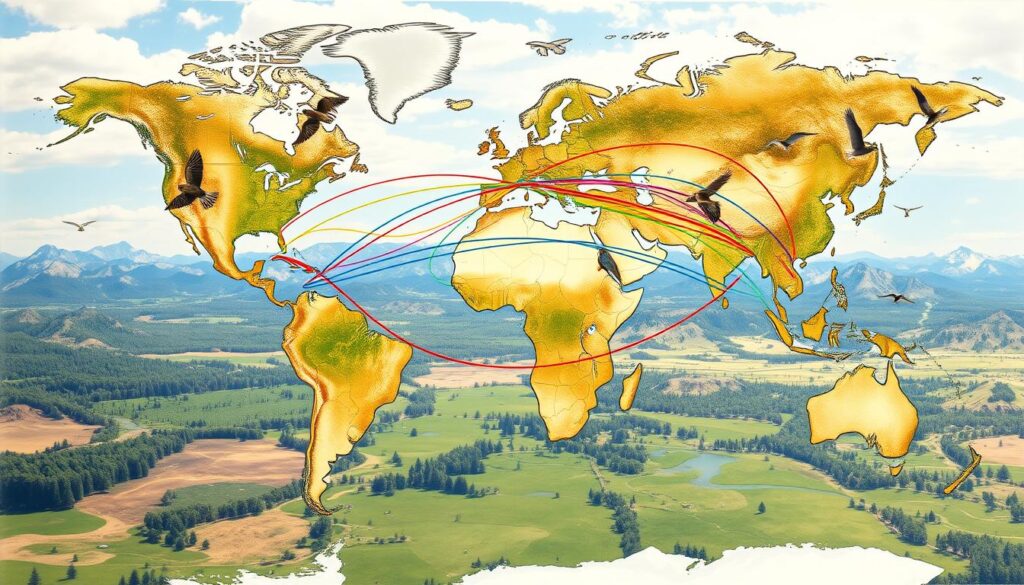 rotas migratórias